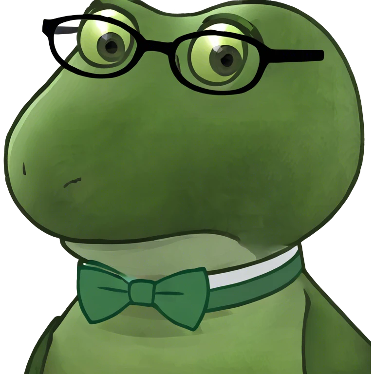 A goose with glasses emoji