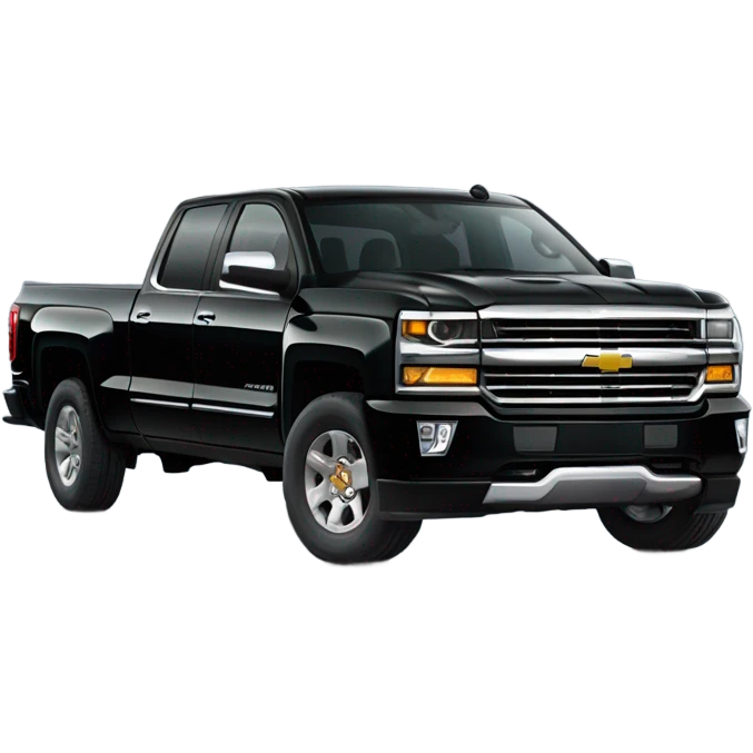 Car Silverado 2018 black  emoji