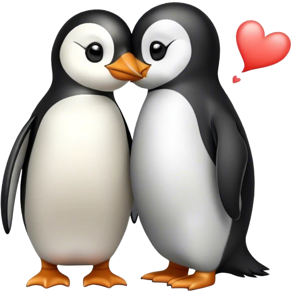 Pingüino mandando un beso emoji