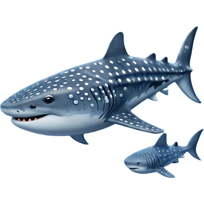 whale shark with bubbles emoji