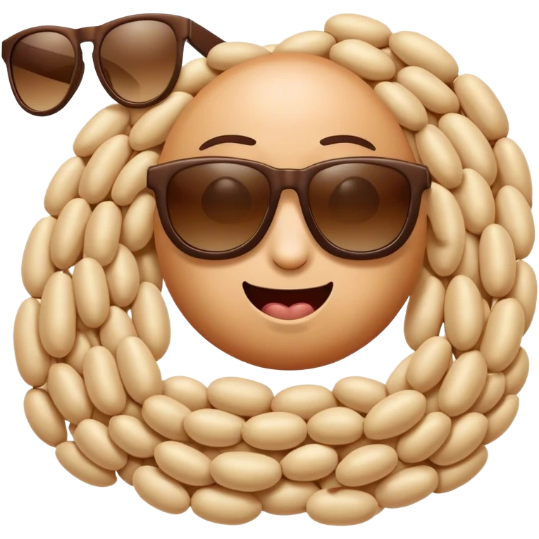 Beans wearing sunglasses emoji