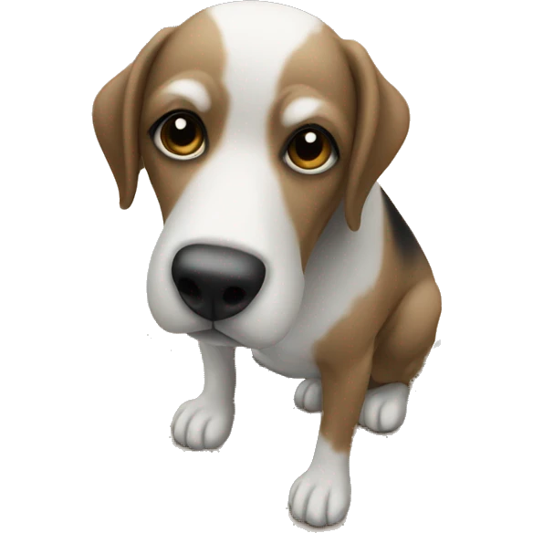 Dog on table  emoji