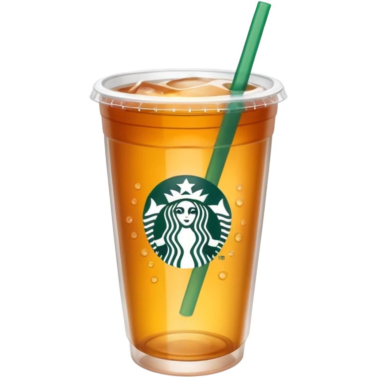 Soft drink in plastic cup (like Starbucks Cup), no logo, closed top. emoji