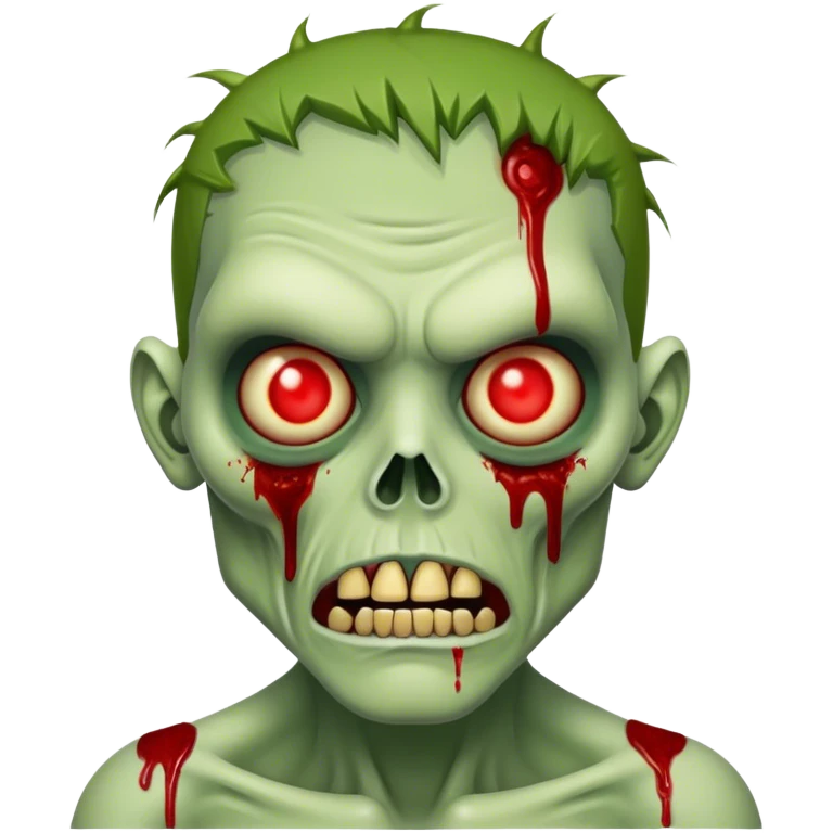 Pothead zombie emoji
