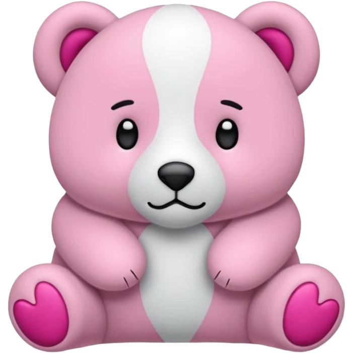 Peluche con lazito rosa emoji