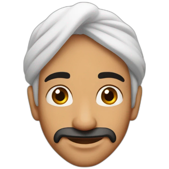 Aladdin without mustache and beard  emoji