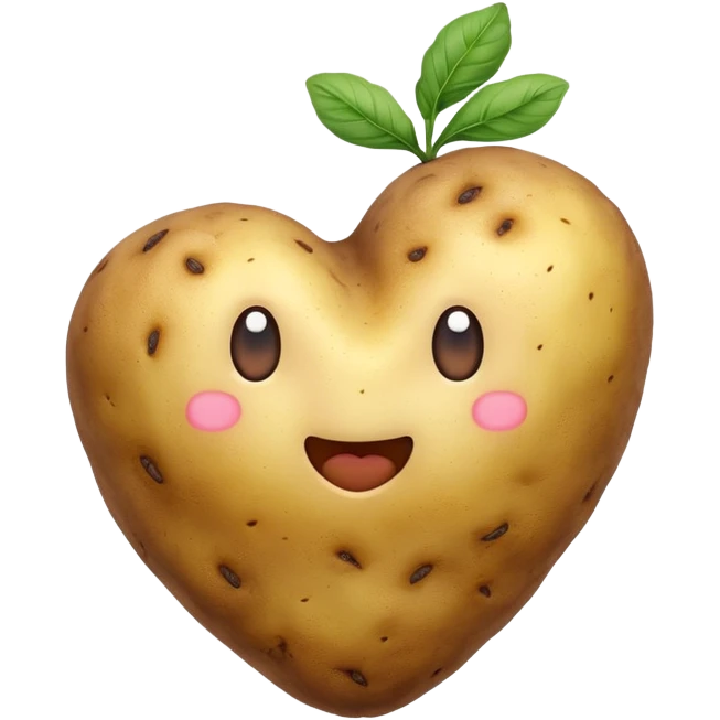 Heart-shaped-potato emoji