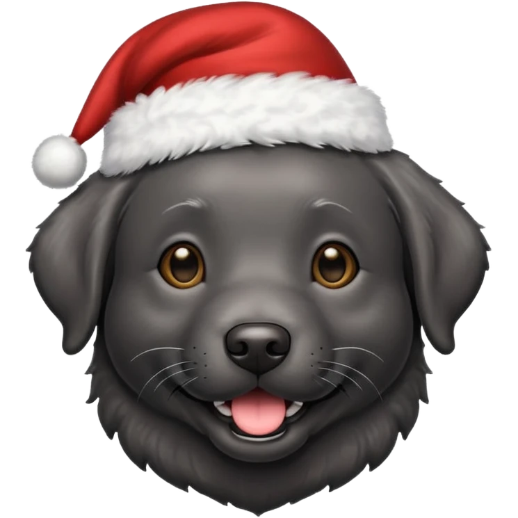 Charcoal Labrador retriever Christmas decoration  emoji