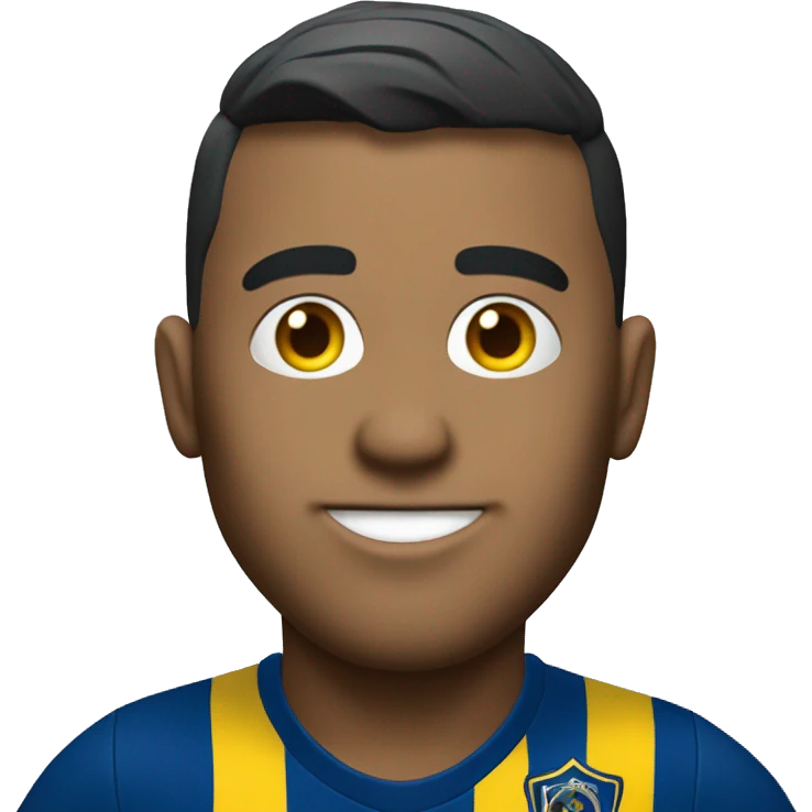 persona con camiseta del club boca junior emoji