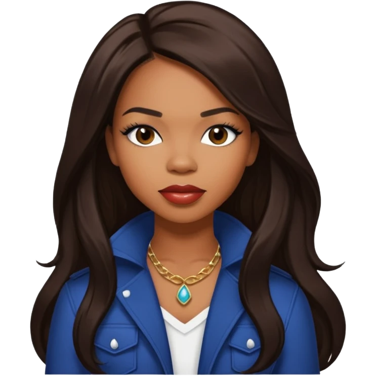 Tenitra Michelle Williams, R&B Singer from Destiny's Child with long dark brown hair, medium dark skin emoji
