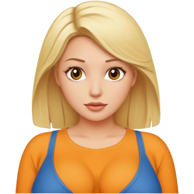 naked blonde woman with big boobs emoji