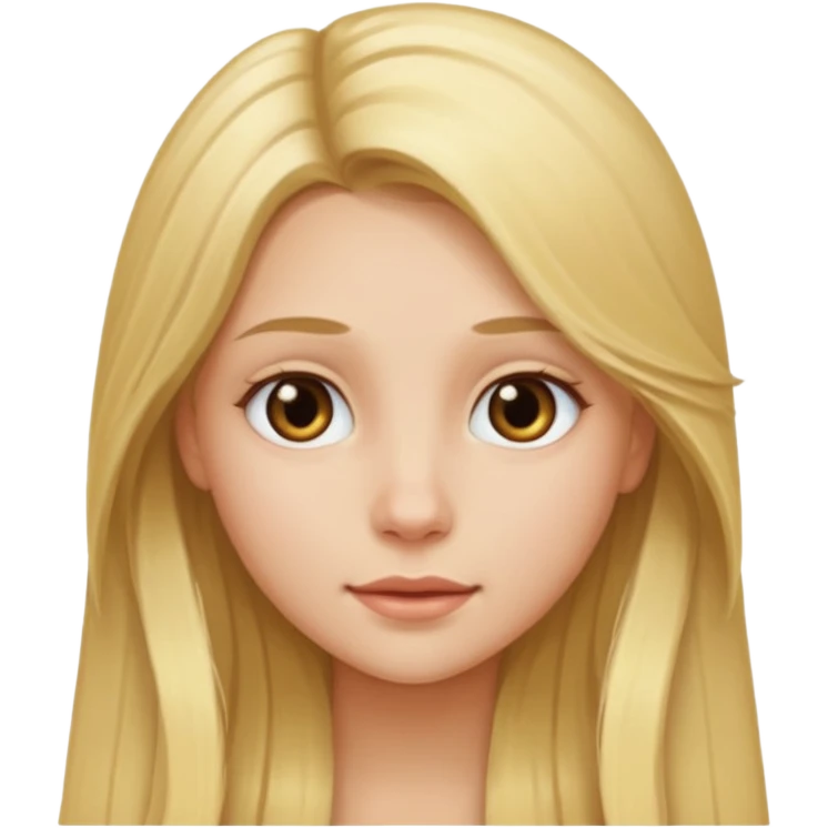 A girl with long blond hair emoji