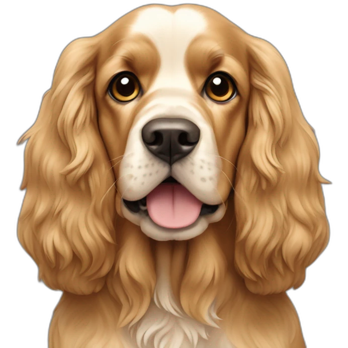 Dog-english-cocker-spaniel-full-body-golden emoji