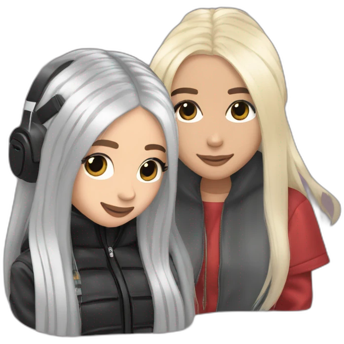 Ariana Grande and Billie Eilish  emoji
