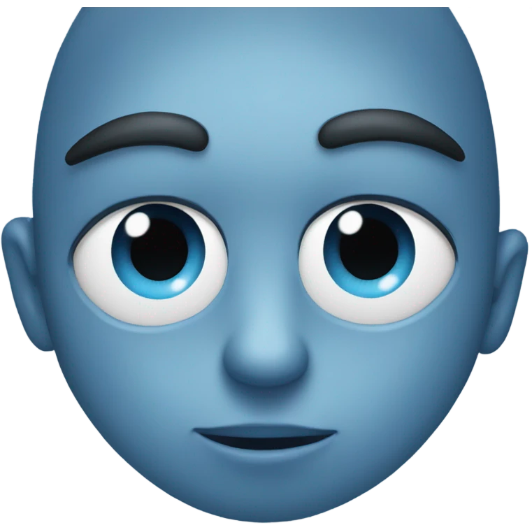 Blue heart eyes emoji