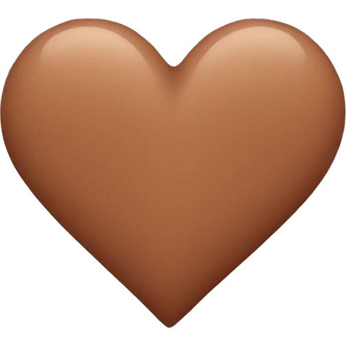 Rosy brown color heart emoji