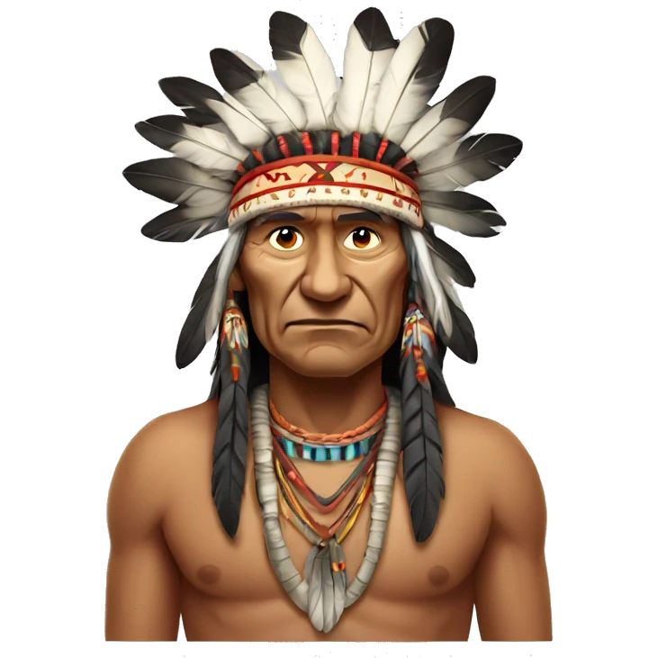 Indian chief  wise od face emoji