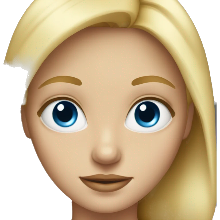 Blonde girl with blue eyes emoji