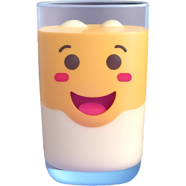 3D emoji of a glass of milk emoji