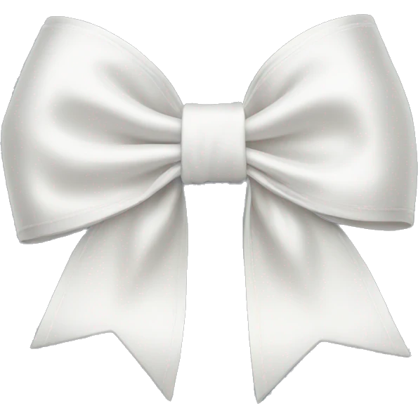 white satin bow emoji