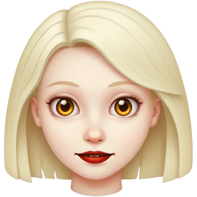 creepy smirk on a girl emoji
