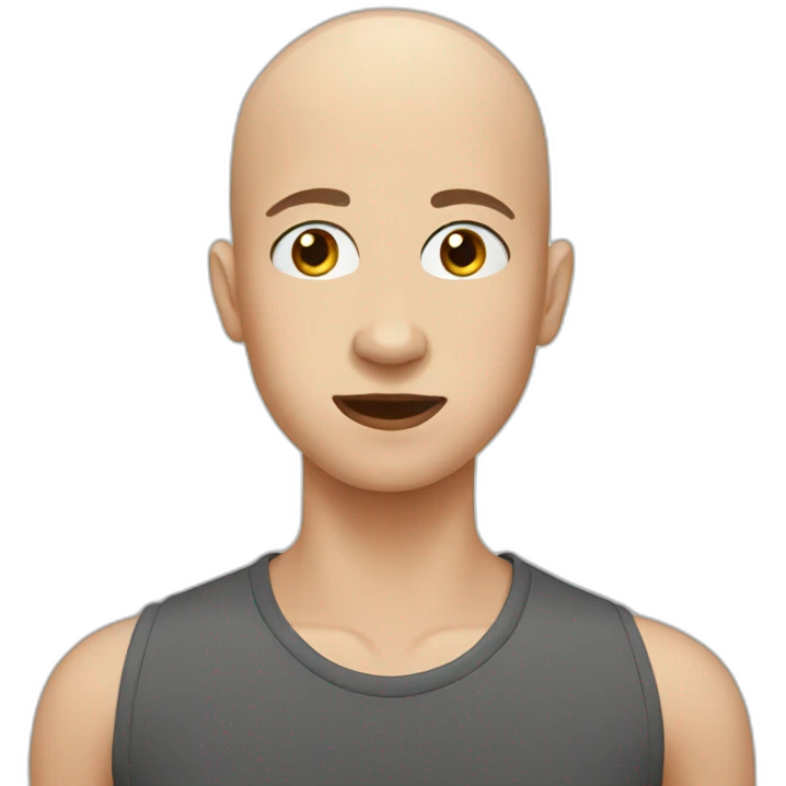 bald teenager emoji