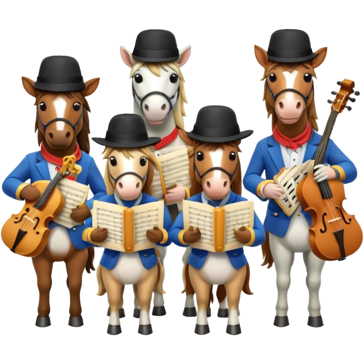 horse as Musicians emoji