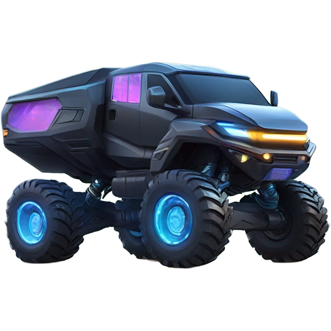 cyber punk six wheel drive Truck emoji