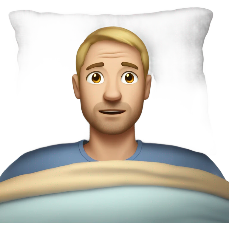 white man waking up early emoji