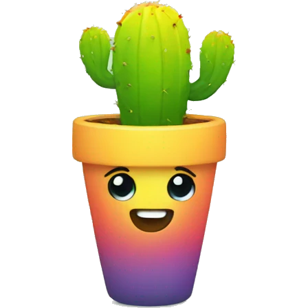 rainbow cactus emoji