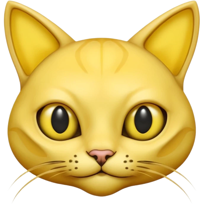 very yellow alien cat face emoji