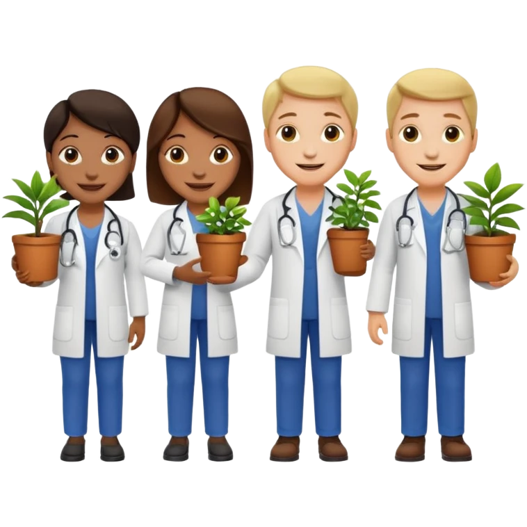 Doctors Carrying Plants emoji