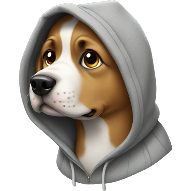 dog wearing a hoodie emoji