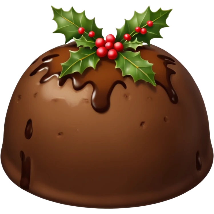 Christmas pudding horse and red bows emoji