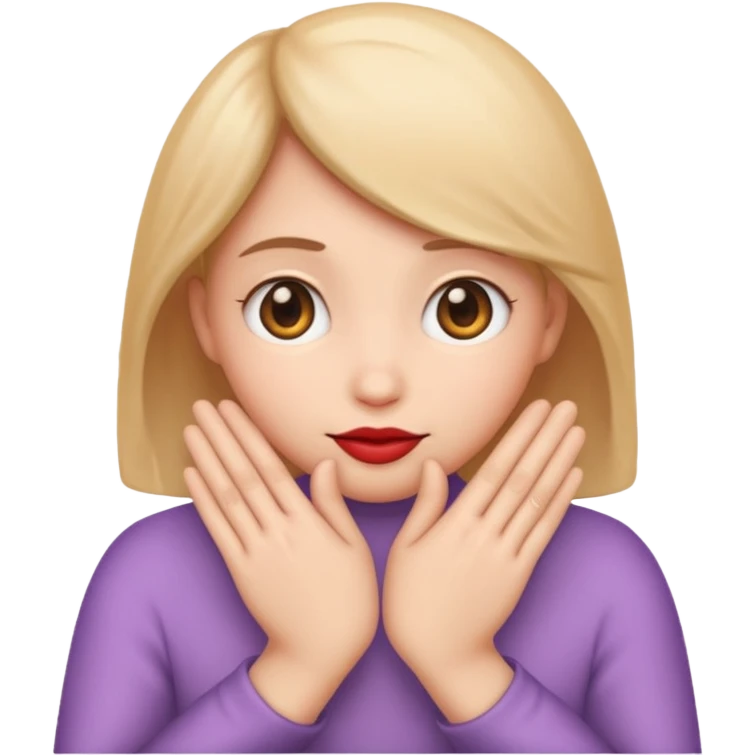 A single emoji that's feeling shy. In love. But hiding behind hands.  emoji
