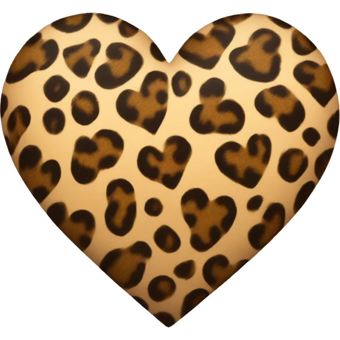 leopard print heart emoji