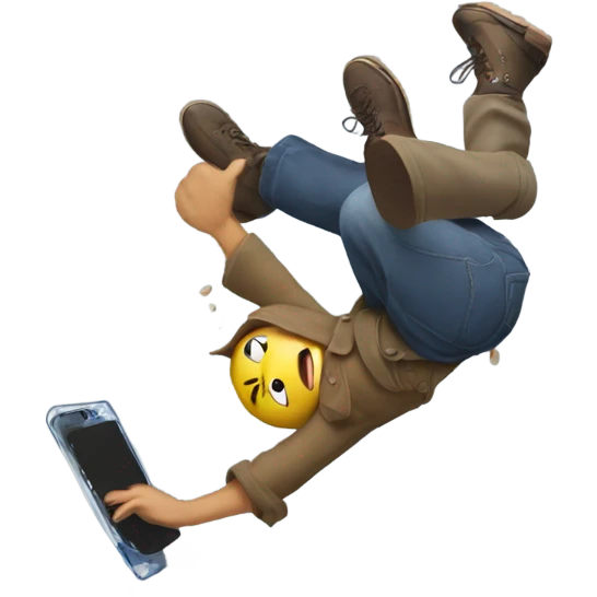 falling on puddle of paint emoji