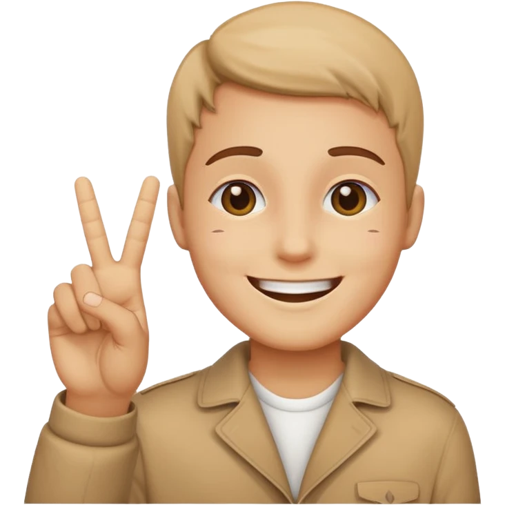 ✌🏻 avec les guillemets à faire un ciao  emoji