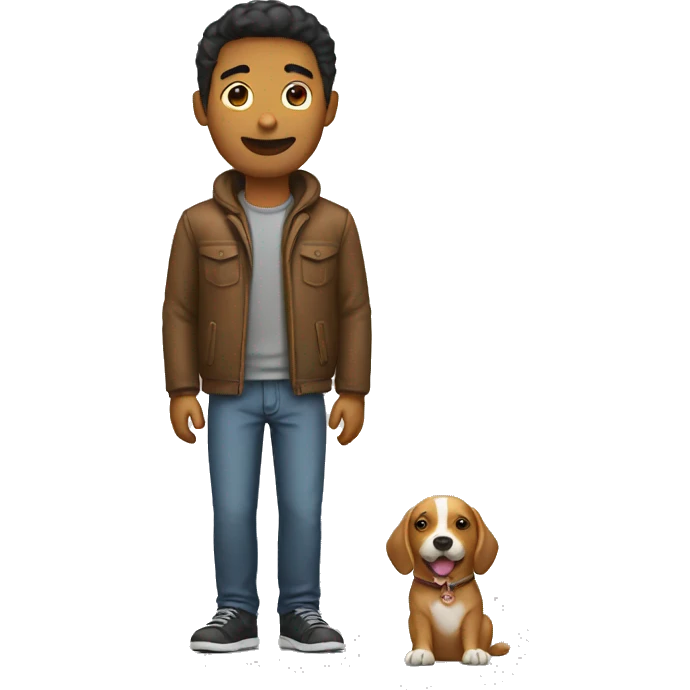 Man with dog body emoji