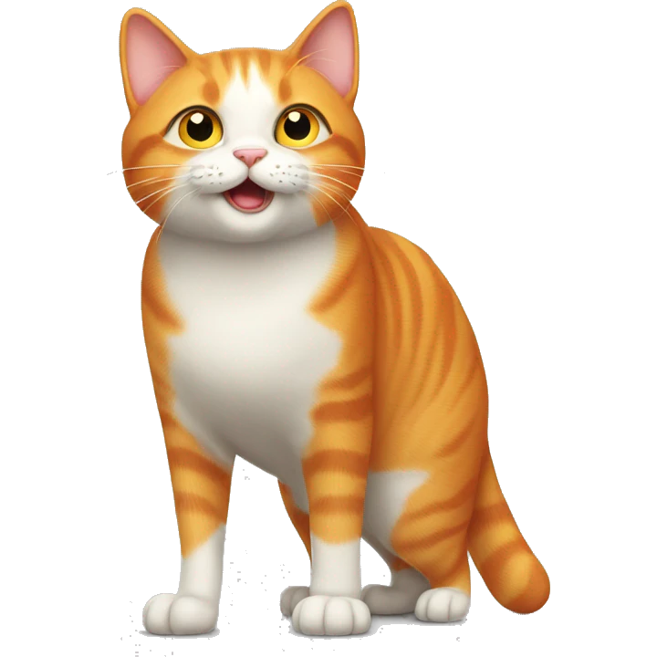 a orange cat standing up emoji