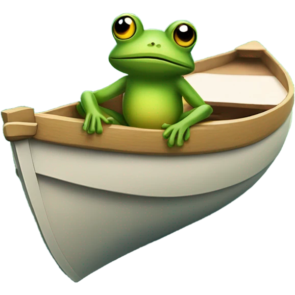 Frog on a boat emoji
