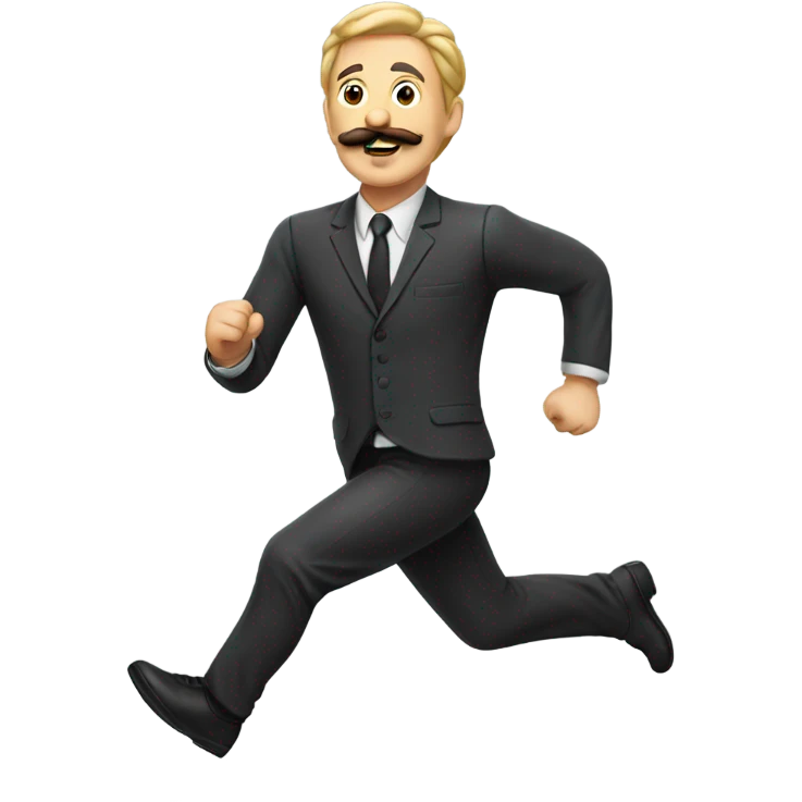 man with moustache running  emoji