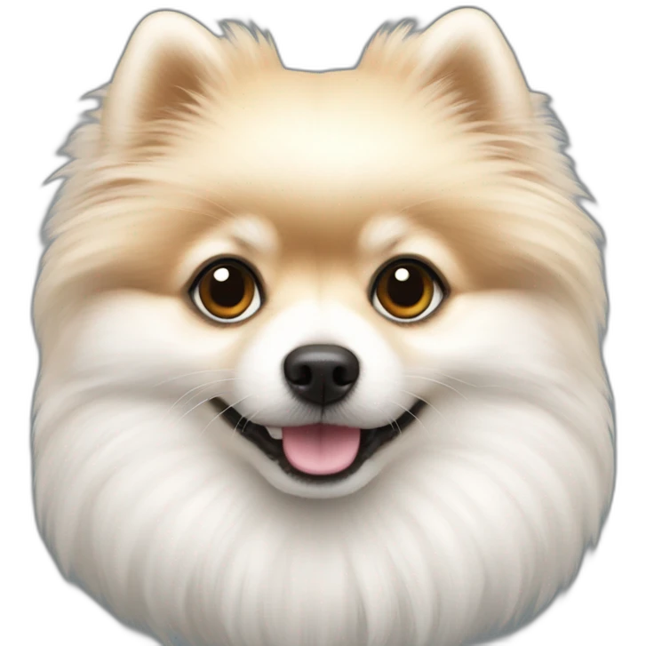 mini pomerian white emoji