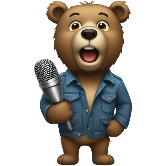 bear with mic emoji