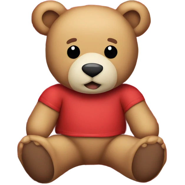 Teddy bear on a red picnic blanket  emoji