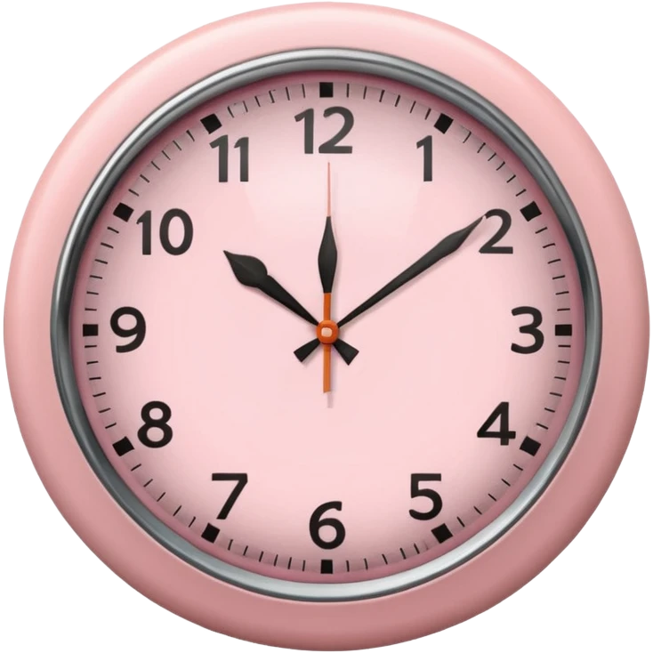 soft pink clock emoji