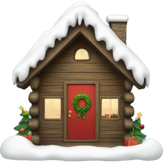 christmas cabin emoji