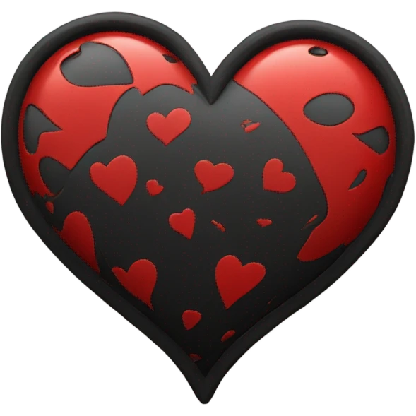 Red & black heart  emoji