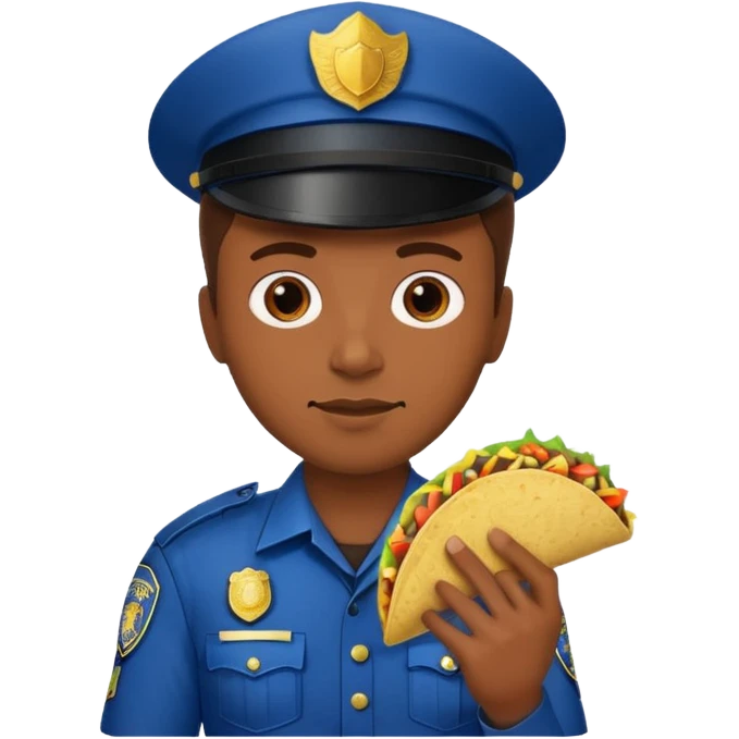 police holding taco emoji