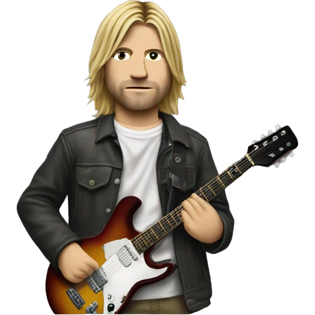kurt cobain with guitar emoji